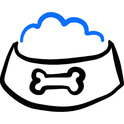 Dog Food Bowl Icon from Freehand Duotone Set