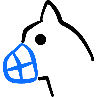 Dog Mouth Protection Icon from Freehand Duotone Set