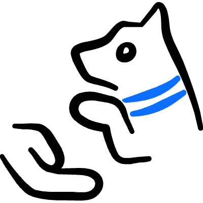 Dog Trick Paw Icon from Freehand Duotone Set