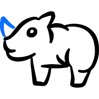 Rhinoceros Body Icon from Freehand Duotone Set