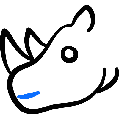 Rhinoceros Head Icon from Freehand Duotone Set