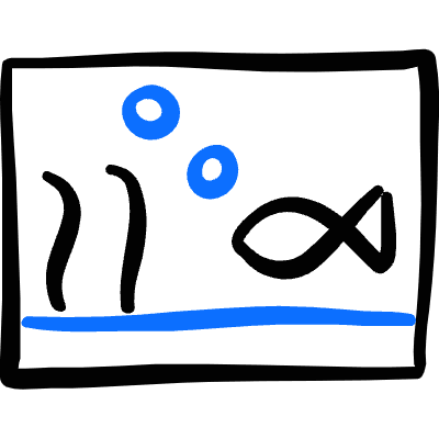 Fish Aquarium Icon from Freehand Duotone Set