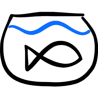 Fish Bowl Icon from Freehand Duotone Set