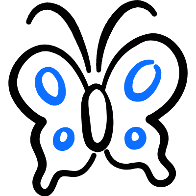 Flying Insect Butterfly Icon from Freehand Duotone Set