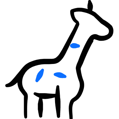 Giraffe Body Icon from Freehand Duotone Set