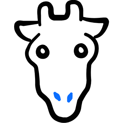 Giraffe Head Icon from Freehand Duotone Set