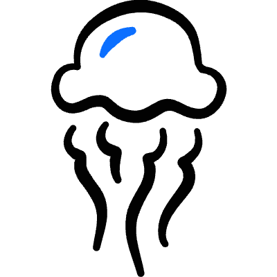 Jellyfish Icon from Freehand Duotone Set