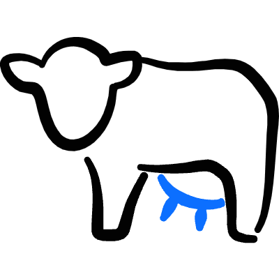 Livestock Cow Body Icon from Freehand Duotone Set