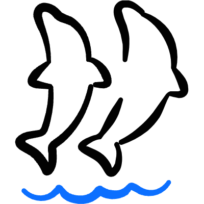 Marine Mammal Dolphin 1 Icon from Freehand Duotone Set