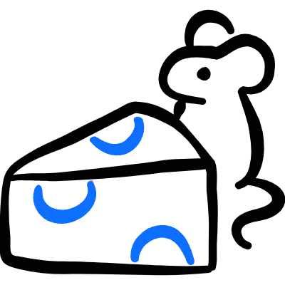 Mouse Cheese Icon from Freehand Duotone Set
