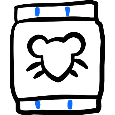 Mouse Food Bag Icon from Freehand Duotone Set