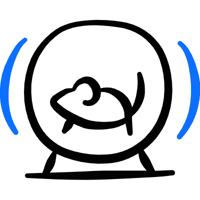 Mouse Hamster Wheel Icon from Freehand Duotone Set