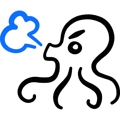 Octopus Ink Icon from Freehand Duotone Set