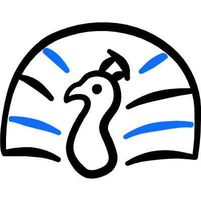 Peacock Feathers Up Icon from Freehand Duotone Set