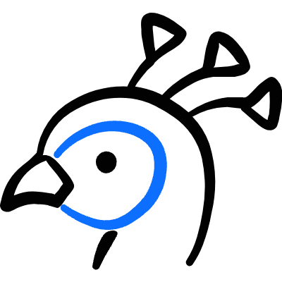 Peacock Head Icon from Freehand Duotone Set