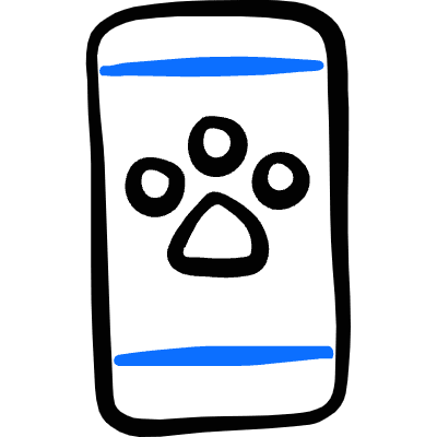 Pet Tracking Application Icon from Freehand Duotone Set