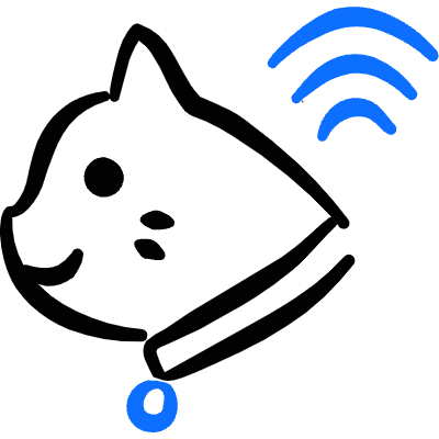 Pet Tracking Cat Colar Signal Icon from Freehand Duotone Set