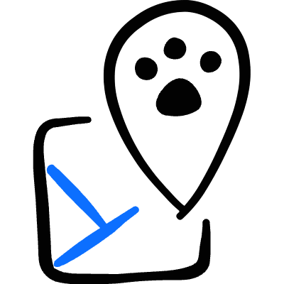 Pets Tracking Map Location Icon from Freehand Duotone Set