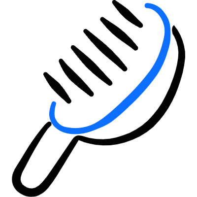 Pets Hair Brush Icon from Freehand Duotone Set