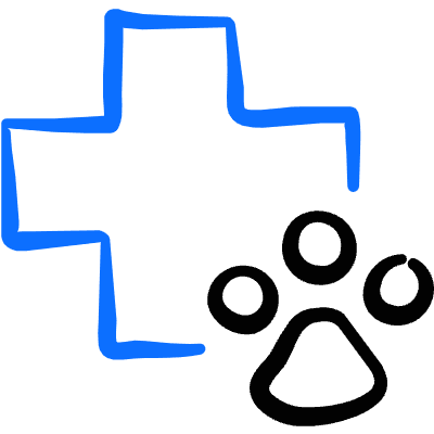 Pets Paw Hospital Icon from Freehand Duotone Set
