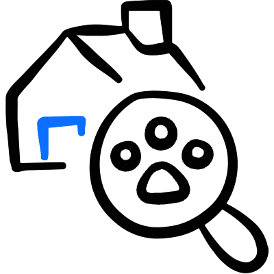 Pets Paw Search Icon from Freehand Duotone Set
