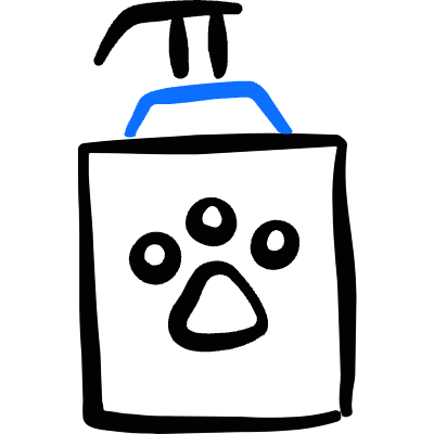 Pets Paw Shampoo Icon from Freehand Duotone Set