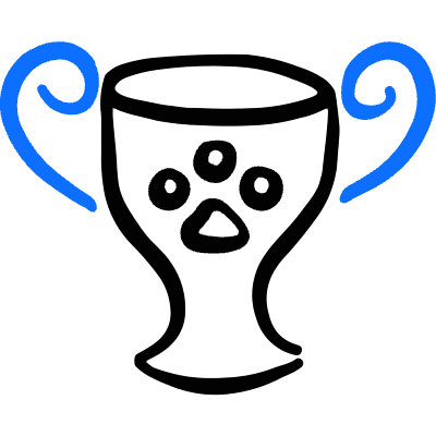 Pets Paw Trophy Icon from Freehand Duotone Set