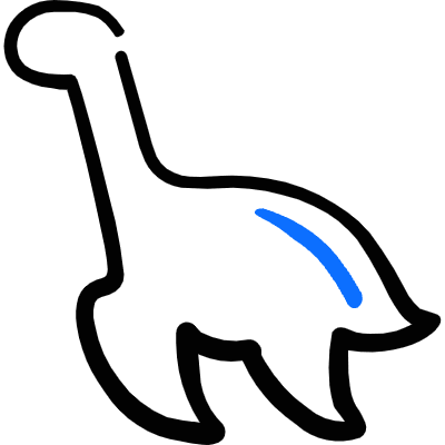 Pre Historic Animal Plesiosauria Long Neck Dinosaur Water Icon from Freehand Duotone Set