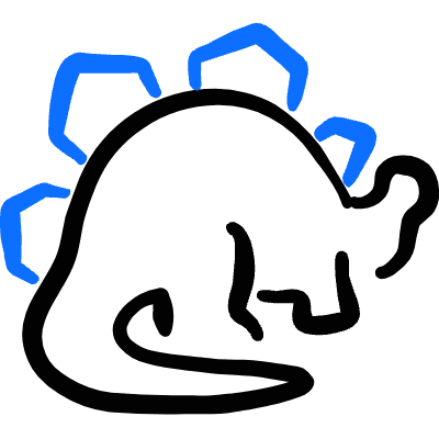 Pre Historic Animal Stegosaurus Icon from Freehand Duotone Set