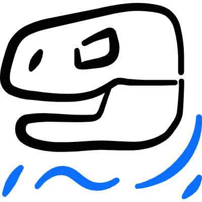 Pre Historic Animal Tiranosaurus Rex Fossil Bones Icon from Freehand Duotone Set