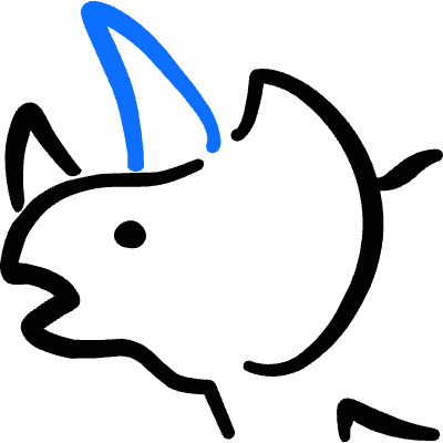 Pre Historic Animal Triceratop 3 Icon from Freehand Duotone Set