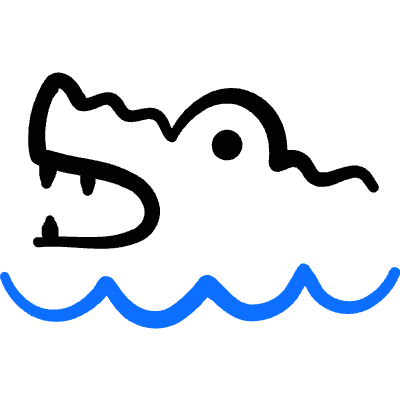 Reptile Crocodile Water Icon from Freehand Duotone Set