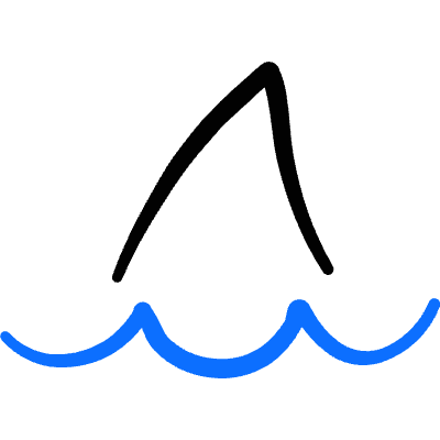 Shark Fin Water Icon from Freehand Duotone Set