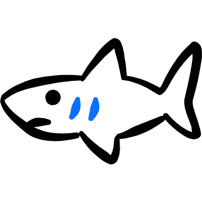 Shark Icon from Freehand Duotone Set