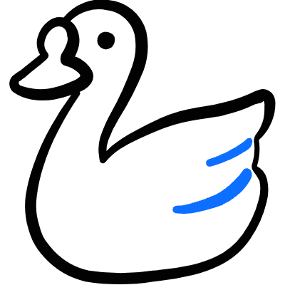 Swan Body Icon from Freehand Duotone Set