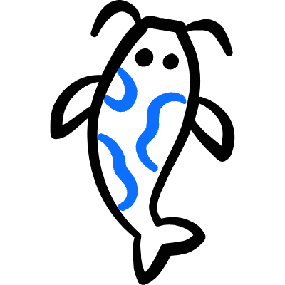 Various Fish Koi Icon from Freehand Duotone Set