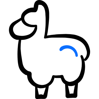 Various Mammals Llama Icon from Freehand Duotone Set