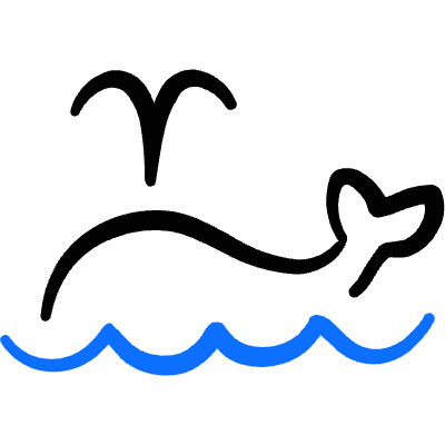 Whale Water Icon from Freehand Duotone Set