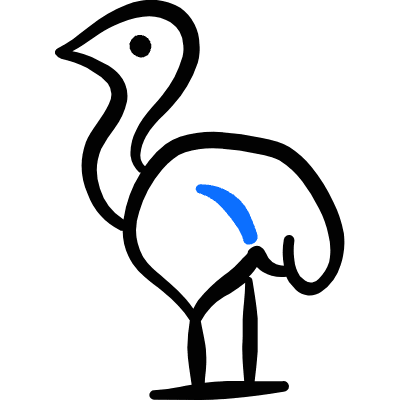 Wild Bird Ostrich Icon from Freehand Duotone Set