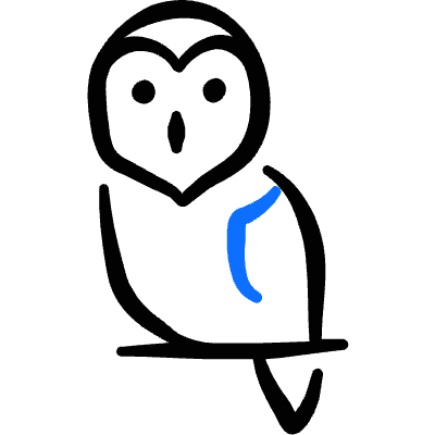 Wild Bird Owl Icon from Freehand Duotone Set