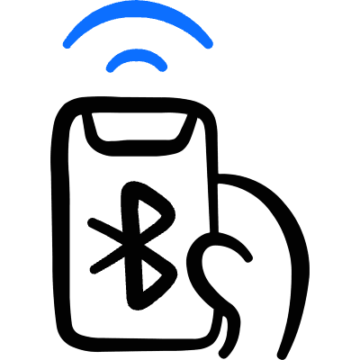 Bluetooth Hand Signal Icon from Freehand Duotone Set