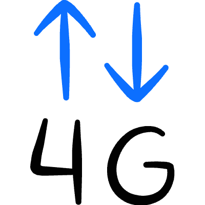 Cellular Network 4g Icon from Freehand Duotone Set