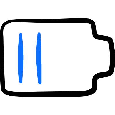 Charging Battery Medium Icon from Freehand Duotone Set