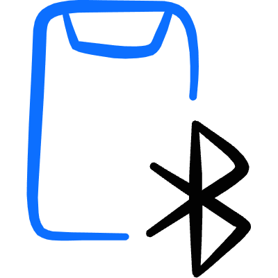 Mobilephone Action Blutooth Icon from Freehand Duotone Set