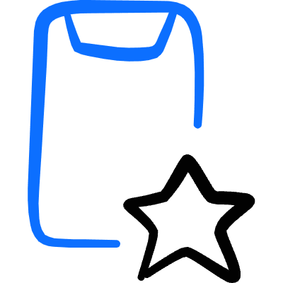 Mobilephone Action Favorite Star Icon from Freehand Duotone Set