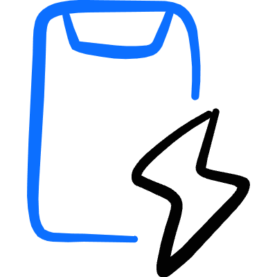 Mobilephone Action Flash Icon from Freehand Duotone Set