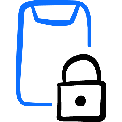 Mobilephone Action Lock Icon from Freehand Duotone Set