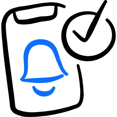Mobilephone Action Notification Allowed Icon from Freehand Duotone Set