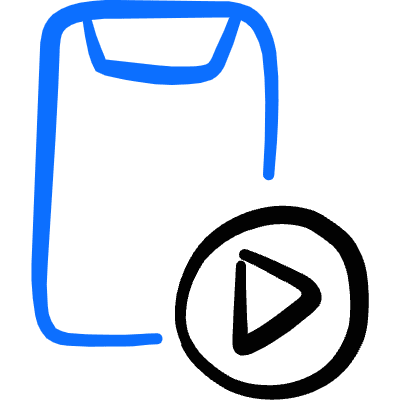 Mobilephone Action Play Icon from Freehand Duotone Set