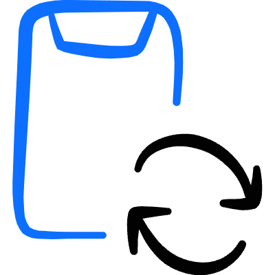 Mobilephone Action Sync Icon from Freehand Duotone Set